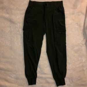 Olive green cargo joggers
